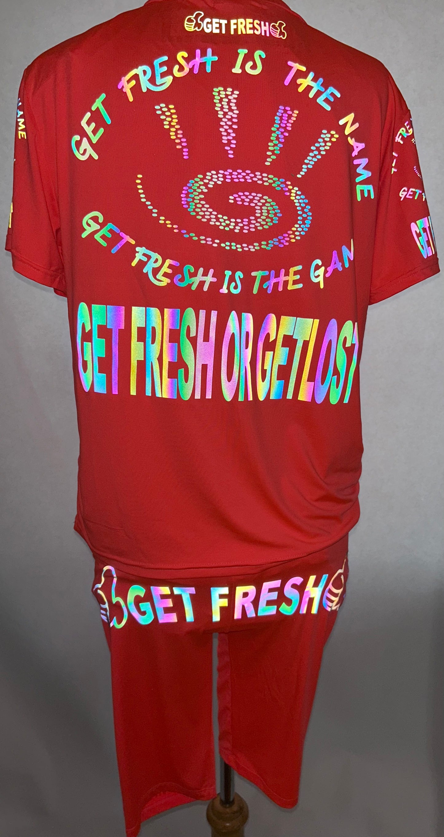 Hot pink GETFRESH OR GETLOST Two Piece Reflector