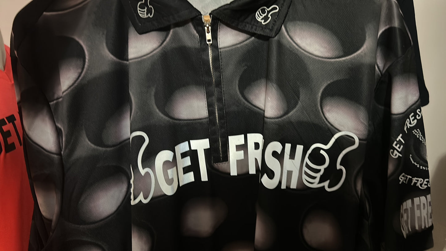 Gray and Black GETFRESH OR GETLOST Two Piece Reflector