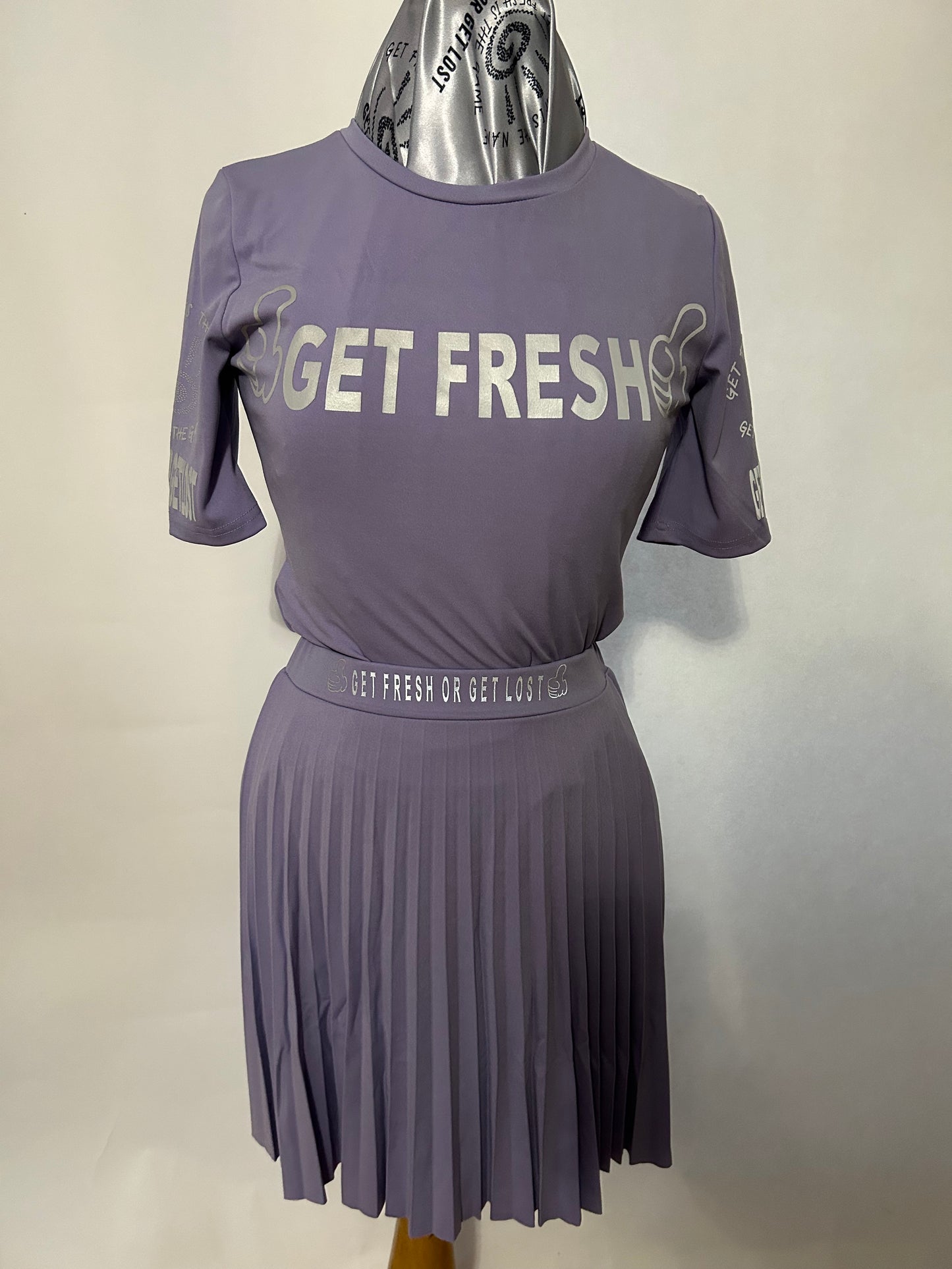 Purple tennis GETFRESH OR GETLOST Two Piece Reflector