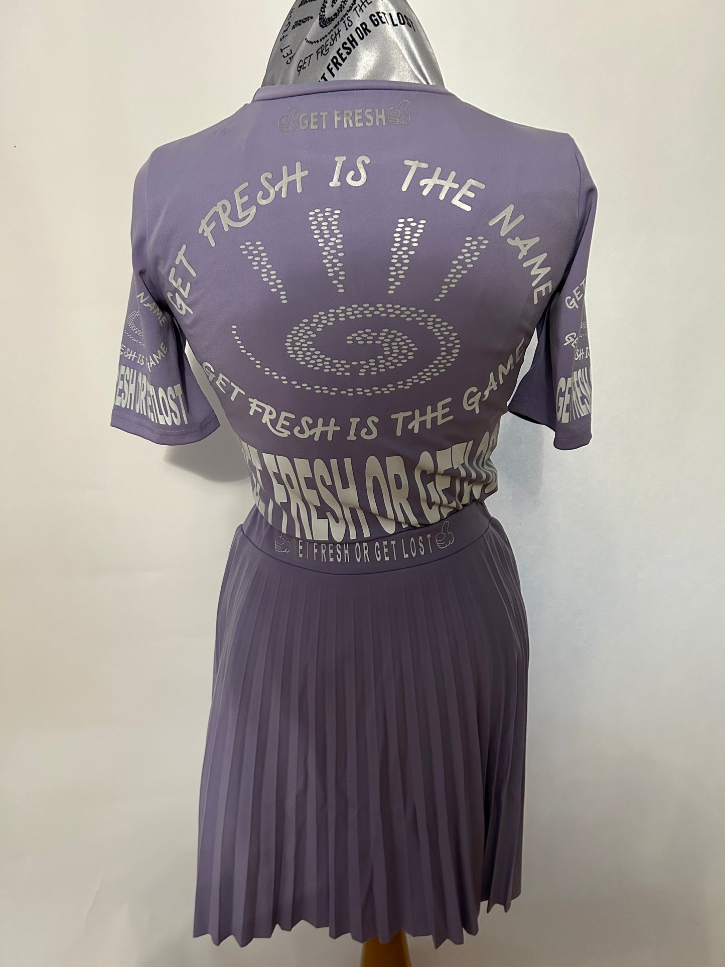 Purple tennis GETFRESH OR GETLOST Two Piece Reflector