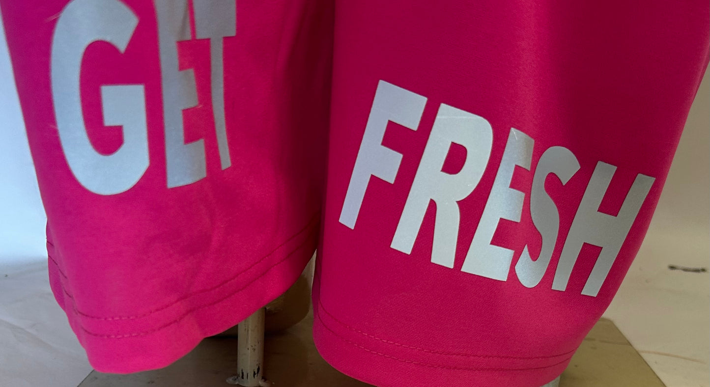 Pink GETFRESH OR GETLOST Two Piece Reflector