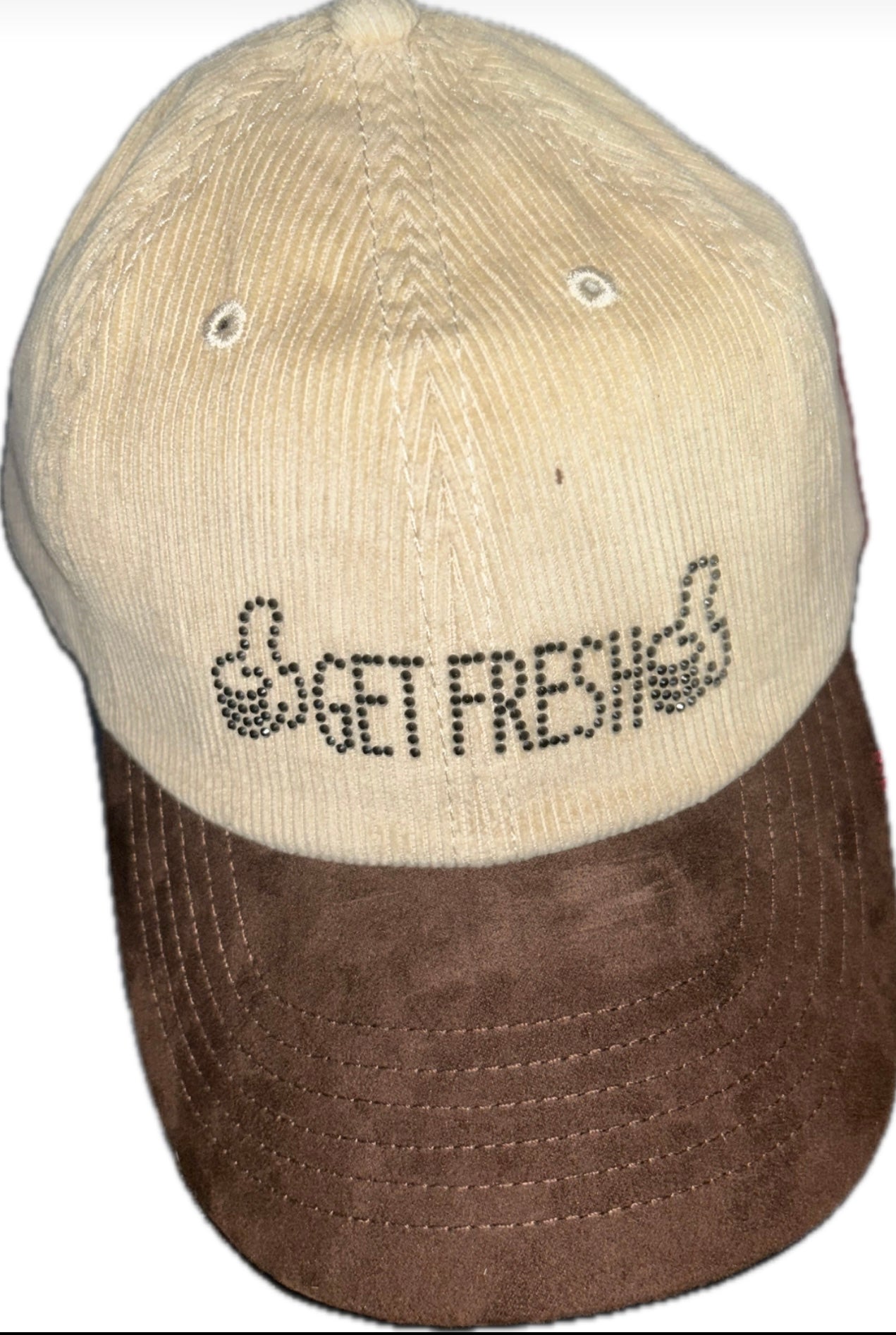 GET FRESH OR GET LOST Dad Hat Rhinestone Embroidery