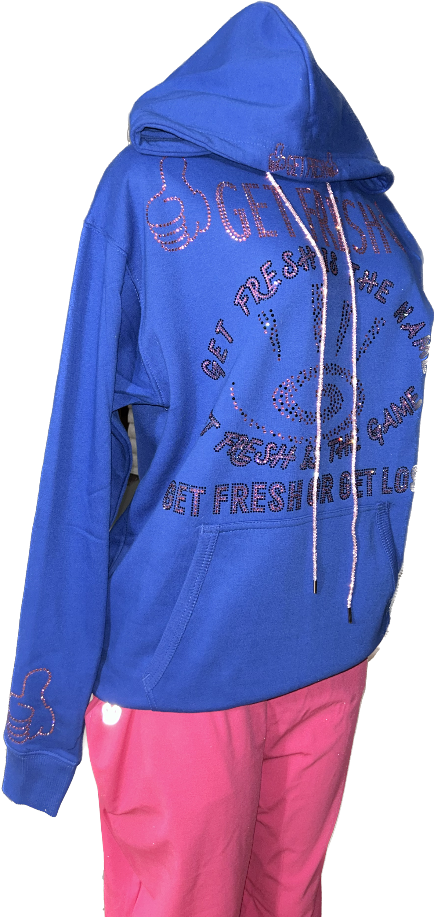 GETFRESH OR GETLOST Blue Sweater Rhinestone  One Piece