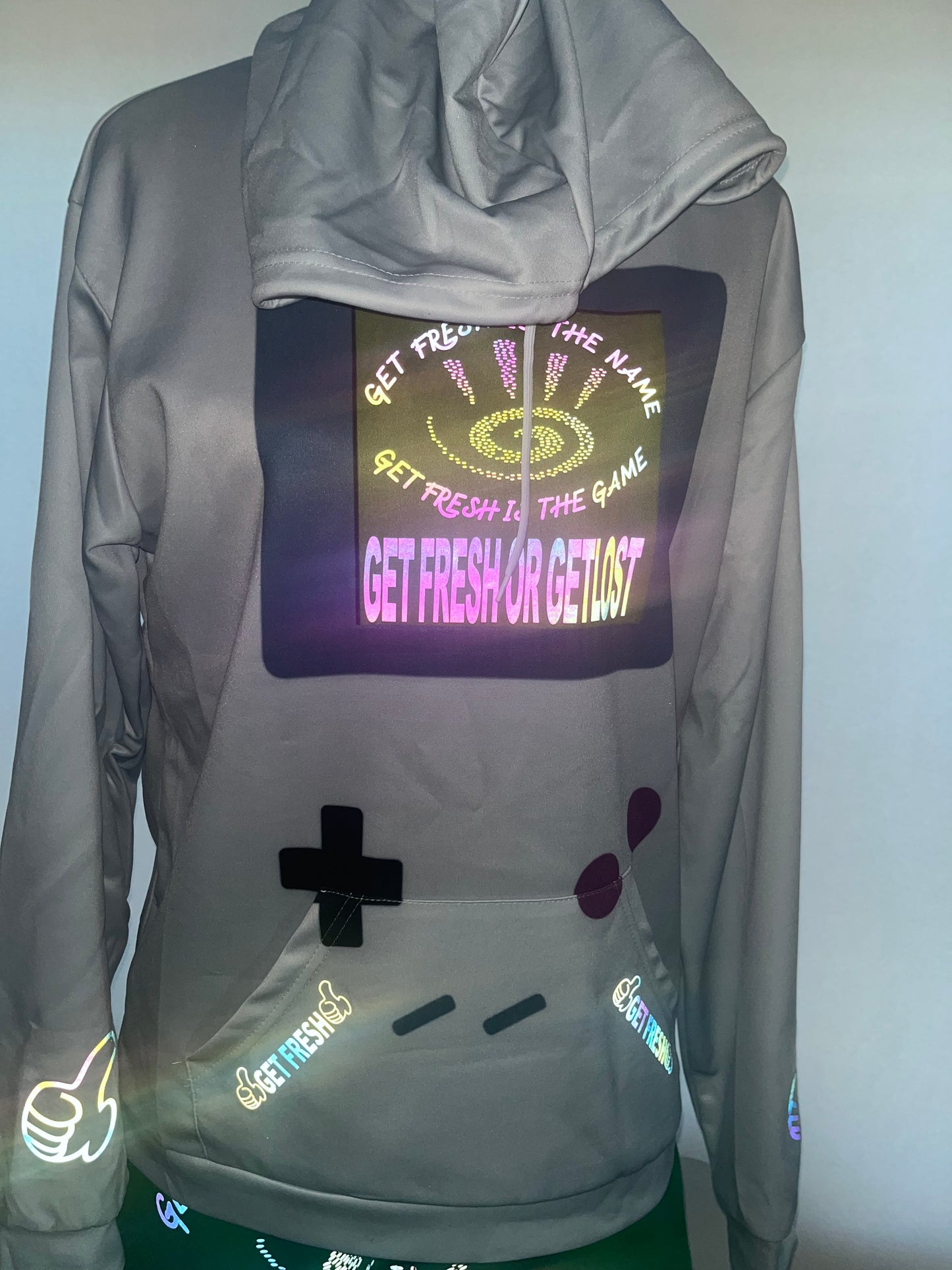 Get Fresh or Get Lost Gameboy Reflector Hoodie