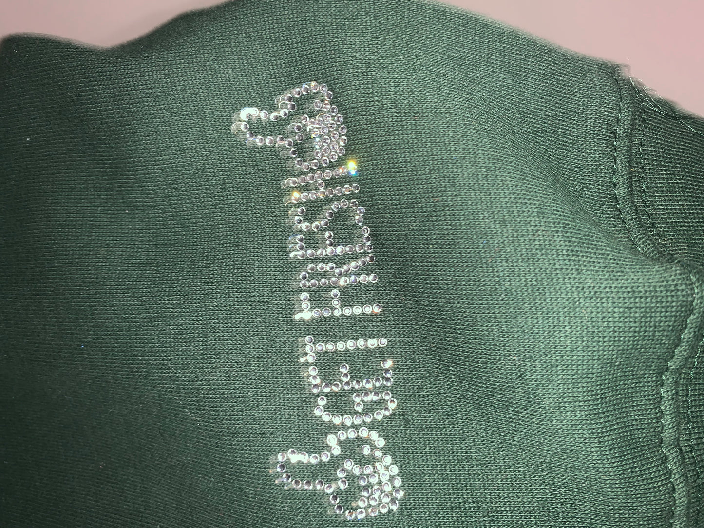 GET FRESH OR GET LOST Eagles Green Hoodie Rhinestone